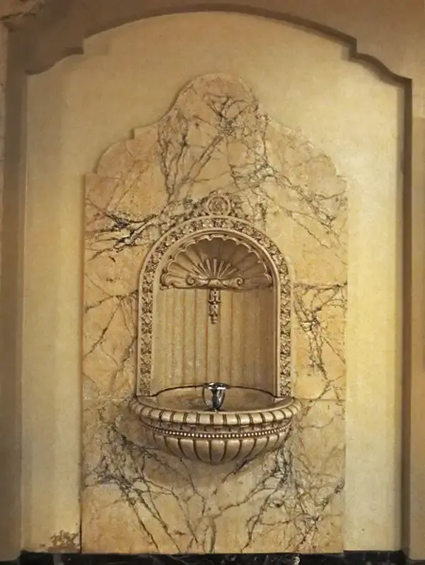 Historic drinking fountain in the Schnitzer Concert Hall lobby.