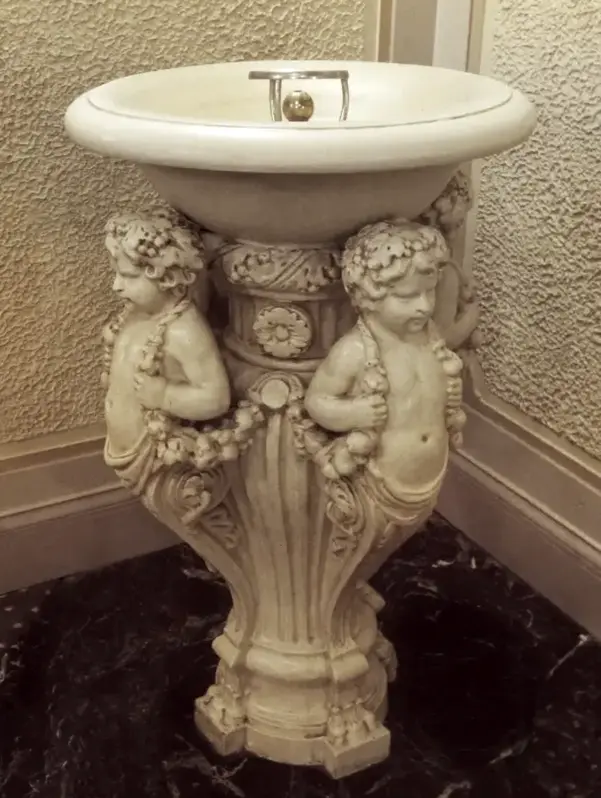Secondary vintage water fountain style requiring lead-free component upgrades.