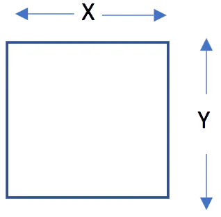 This is a square. A square is 2D, having an X- and Y-dimension.