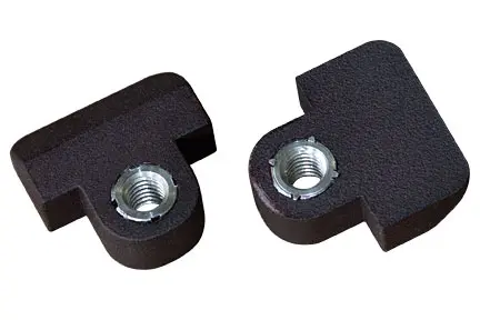 SLS 3D printed part with fastner inserts